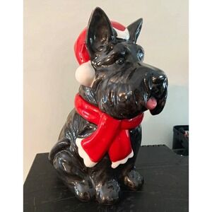 Scottish Terrier Dog Christmas Cookie Jar
